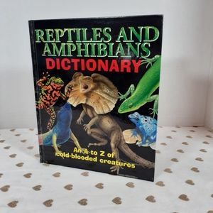 📚🎨 3/$15 Reptiles And Amphibians Dictionary Book